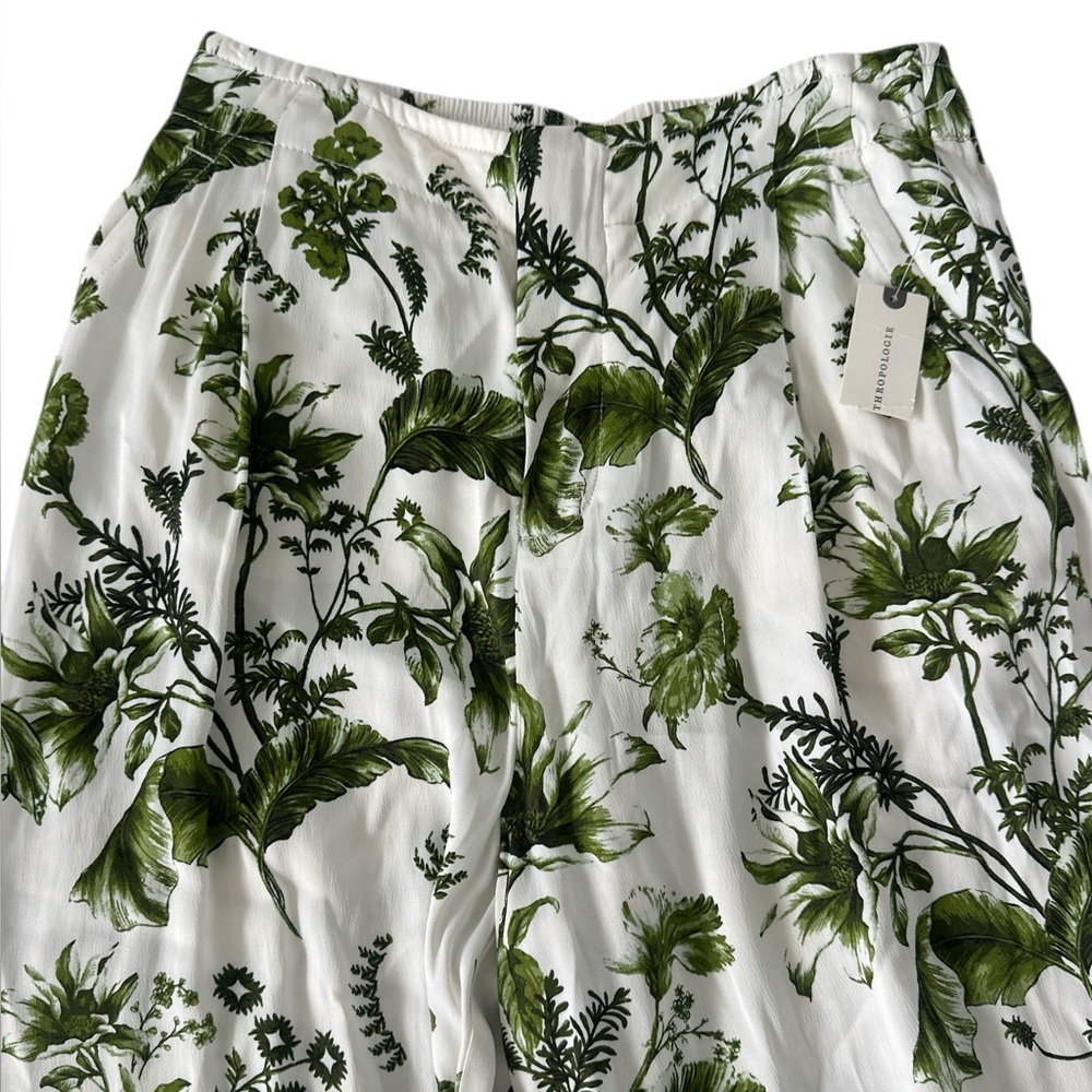 Anthropologie Floral Pull-On Silk Pants - Picture 6 of 12